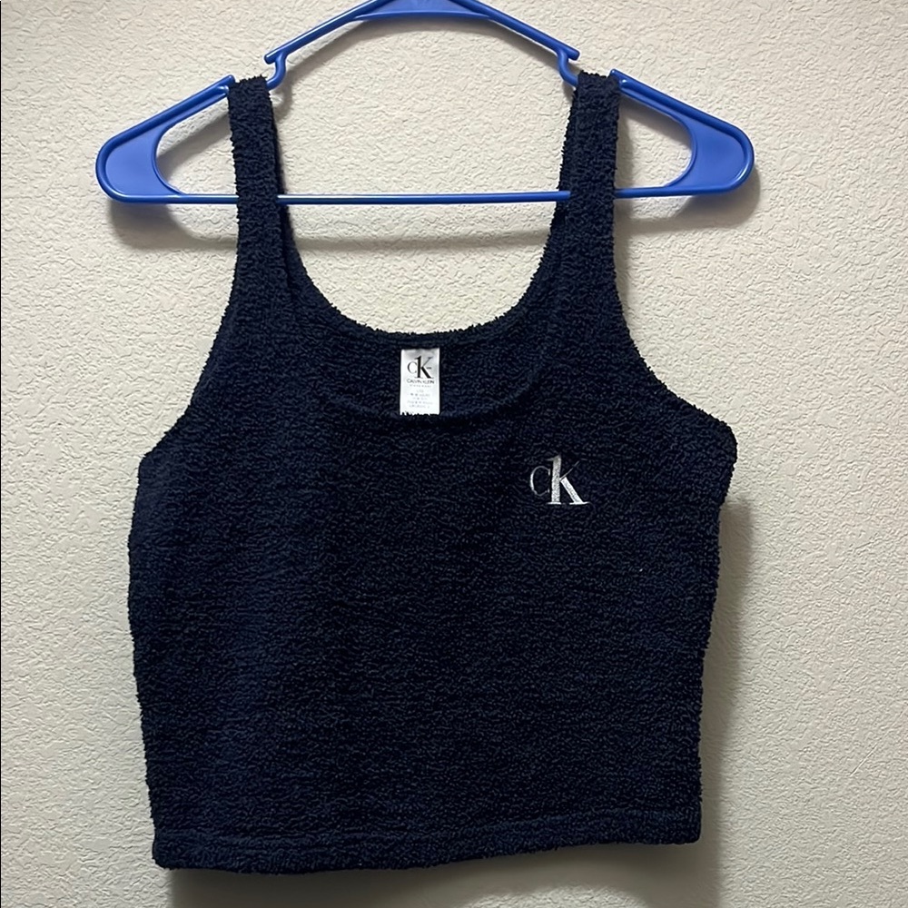Calvin Klein Dark Blue Textured Tank